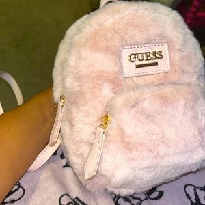 Guess faux fur mini backpack